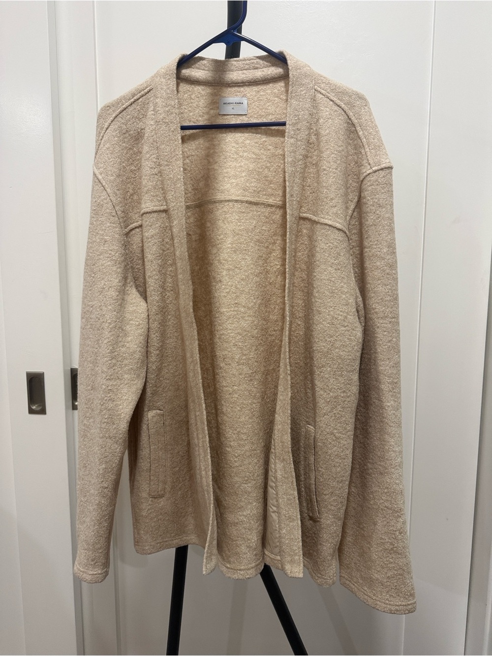 Wool Noragi - Light Camel Cardigan XL
